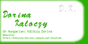 dorina kaloczy business card